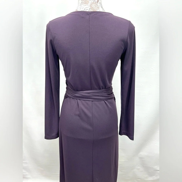 Kenneth Cole eggplant wrap dress size small excellent condition - Picture 4 of 9